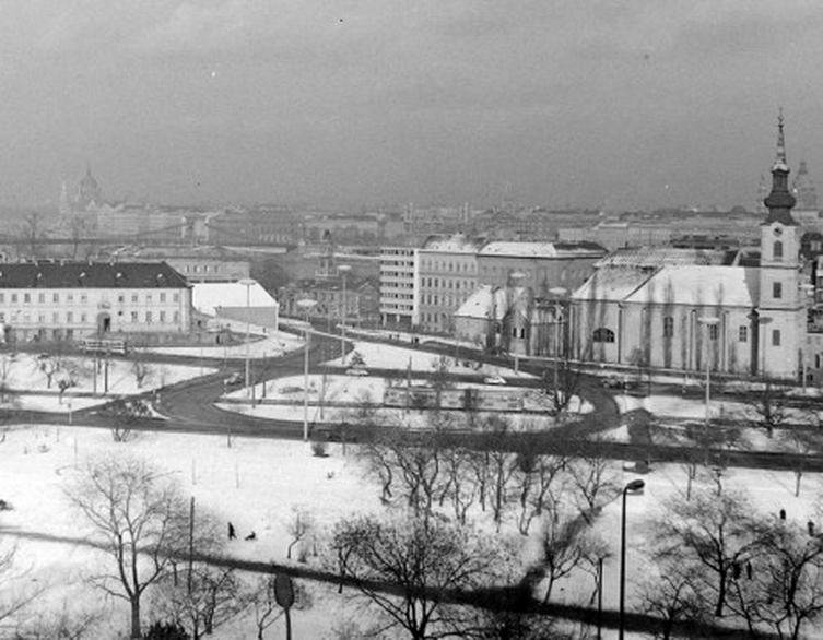 1964 - Gellért-hegyről fotózva a Szarvas tér felé - forrás: Fortepan / Fortepan