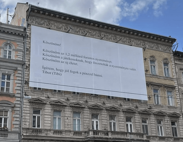 Oktogonon jelent meg a milliárdos Tibor üzenete, 1,2 milliárd