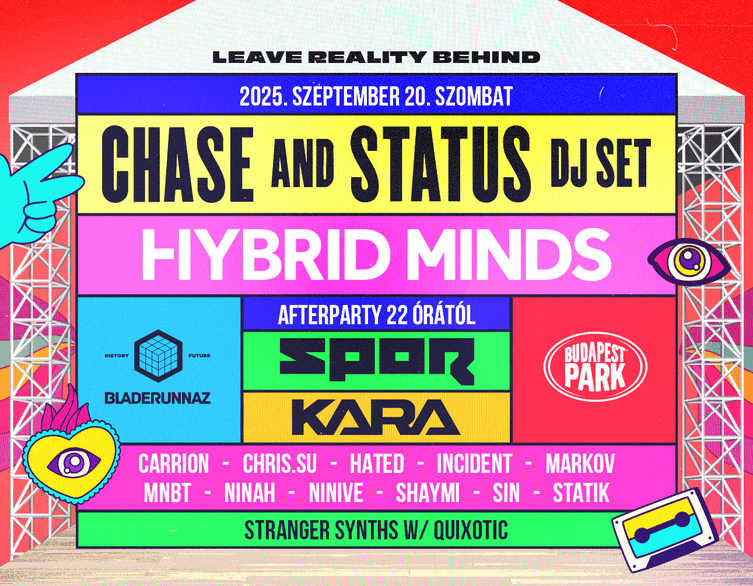 Szeptember 20-án Budapest felrobban – végre Chase & Status érkezik a Budapest Parkba! A brit drum and bass színtér két ikonja, Saul Milton és Will Kennard több mint húsz éve formálja a műfajt