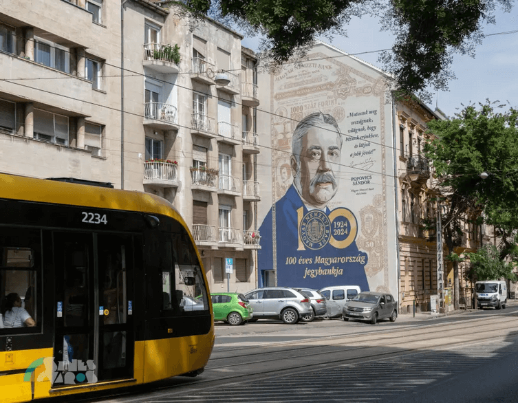 100 éves az MNB budapesti falfestés