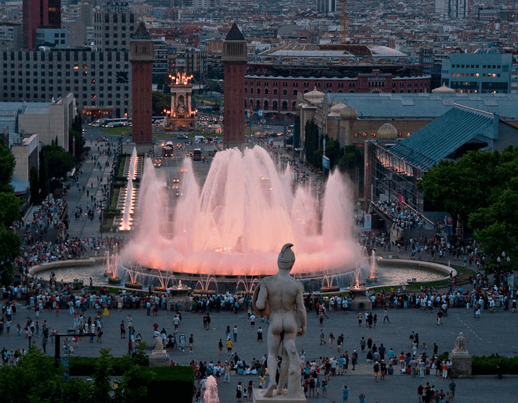 Barcelona mágikus szökőkút